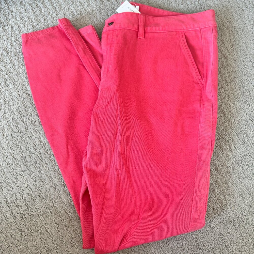 Vineyard Vines High Rise Skinny Pink Jeans with Stripe